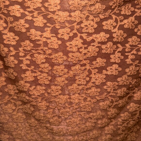 ZESICA Brown Floral Lace Long Sleeve Top – Size M - Picture 7 of 7